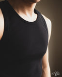 Merz b. Schwanen RIBTANK01 Ribbed Tank Top - Charcoal