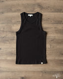 Merz b. Schwanen RIBTANK01 Ribbed Tank Top - Charcoal