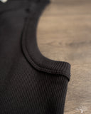 Merz b. Schwanen RIBTANK01 Ribbed Tank Top - Charcoal