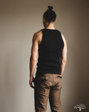 Merz b. Schwanen RIBTANK01 Ribbed Tank Top - Charcoal