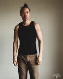 Merz b. Schwanen RIBTANK01 Ribbed Tank Top - Deep Black