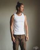 Merz b. Schwanen RIBTANK01 Ribbed Tank Top - White