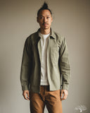 Merz b. Schwanen SHIRT01HB - Herringbone Long-Sleeve Shirt - Army