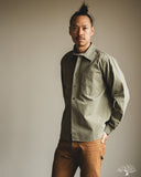 Merz b. Schwanen SHIRT01HB - Herringbone Long-Sleeve Shirt - Army
