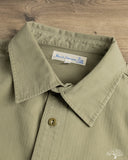 Merz b. Schwanen SHIRT01HB - Herringbone Long-Sleeve Shirt - Army