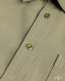 Merz b. Schwanen SHIRT01HB - Herringbone Long-Sleeve Shirt - Army