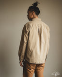 Merz b. Schwanen SHIRT01HB - Herringbone Long-Sleeve Shirt - Dusted Khaki