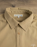 Merz b. Schwanen SHIRT01HB - Herringbone Long-Sleeve Shirt - Dusted Khaki