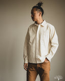 Merz b. Schwanen SHIRT01HB - Herringbone Long-Sleeve Shirt - Nature