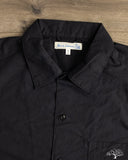 Merz b. Schwanen SHIRT09LP Lightweight Cotton Poplin Short-Sleeve Shirt - Deep Black