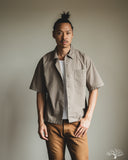 Merz b. Schwanen SHIRT09LP Lightweight Cotton Poplin Short-Sleeve Shirt - Faded Grain