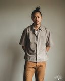 Merz b. Schwanen SHIRT09LP Lightweight Cotton Poplin Short-Sleeve Shirt - Faded Grain