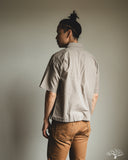 Merz b. Schwanen SHIRT09LP Lightweight Cotton Poplin Short-Sleeve Shirt - Faded Grain