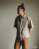 Merz b. Schwanen SHIRT09LP Lightweight Cotton Poplin Short-Sleeve Shirt - Faded Grain