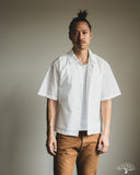 Merz b. Schwanen SHIRT09LP Lightweight Cotton Poplin Short-Sleeve Shirt - White