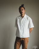 Merz b. Schwanen SHIRT09LP Lightweight Cotton Poplin Short-Sleeve Shirt - White