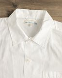 Merz b. Schwanen SHIRT09LP Lightweight Cotton Poplin Short-Sleeve Shirt - White