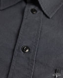 Merz b. Schwanen SHIRT11OX Modern-Cut Cotton Oxford Long-Sleeve Shirt - Charcoal
