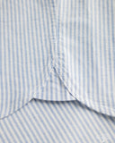 Merz b. Schwanen SHIRT11OX Modern-Cut Cotton Oxford Long-Sleeve Shirt - Stripes Light Blue
