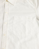 Merz b. Schwanen SHIRT11OX Modern-Cut Cotton Oxford Long-Sleeve Shirt - White