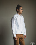 Merz b. Schwanen SHIRT11OX Modern-Cut Cotton Oxford Long-Sleeve Shirt - White