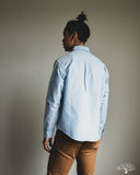 Merz b. Schwanen SHIRT19OX Button-Down Cotton Oxford Long-Sleeve Shirt - Light Blue
