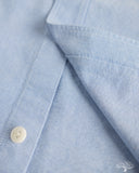 Merz b. Schwanen SHIRT19OX Button-Down Cotton Oxford Long-Sleeve Shirt - Light Blue