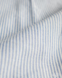 Merz b. Schwanen SHIRT19OX Button-Down Cotton Oxford Long-Sleeve Shirt - Stripes Light Blue