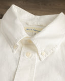 Merz b. Schwanen SHIRT19OX Button-Down Cotton Oxford Long-Sleeve Shirt - White
