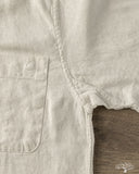 SHIRT03LI Linen Bowling Short-Sleeve Shirt - Light Stone