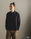 SHIRT20LI Relaxed Fit Organic Linen Long-Sleeve Shirt - Deep Black