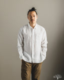 SHIRT20LI Relaxed Fit Organic Linen Long-Sleeve Shirt - White