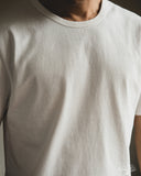 Merz b. Schwanen TEE02C Cropped Classic Cotton Jersey T-Shirt - White