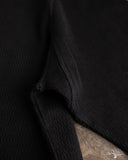 THERMAL01 Diamond-Patterned Cotton Thermal Long Sleeve - Deep Black