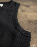 Merz b. Schwanen WRIBTANK01 Women's Ribbed Tank Top - Charcoal