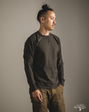 National Athletic Goods Organic Cotton Long Sleeve Gym Tee - Black