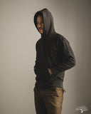 National Athletic Goods Organic Cotton Pullover Parka Sweatshirt - Black