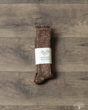 Nishiguchi Kutsushita Hemp Cotton Ribbed Sock - Khaki