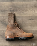 Nishiguchi Kutsushita Hemp Cotton Ribbed Sock - Khaki