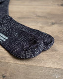 Nishiguchi Kutsushita Hemp Cotton Ribbed Sock - Midnight