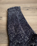 Nishiguchi Kutsushita Hemp Cotton Ribbed Sock - Midnight
