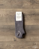 Nishiguchi Kutsushita Linen Cotton Pile Anclet - Charcoal