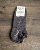 Nishiguchi Kutsushita Linen Cotton Pile Anclet - Charcoal
