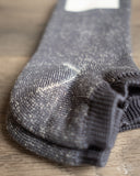 Nishiguchi Kutsushita Linen Cotton Pile Anclet - Charcoal
