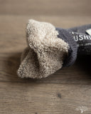 Nishiguchi Kutsushita Linen Cotton Pile Anclet - Charcoal