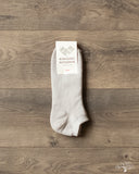 Nishiguchi Kutsushita Linen Cotton Pile Anclet - Light Gray