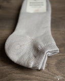 Nishiguchi Kutsushita Linen Cotton Pile Anclet - Light Gray
