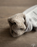 Nishiguchi Kutsushita Linen Cotton Pile Anclet - Light Gray