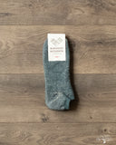 Nishiguchi Kutsushita Linen Cotton Pile Anclet - Moss Green