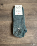 Nishiguchi Kutsushita Linen Cotton Pile Anclet - Moss Green
